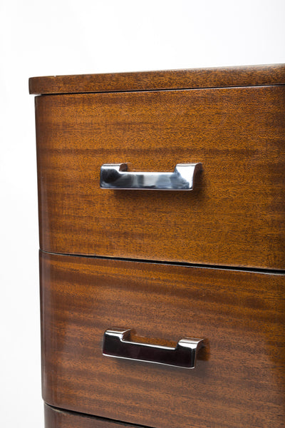 Outstanding Pair of Nightstands In Solid Mahogany - Art Deco Antiques
 - 3