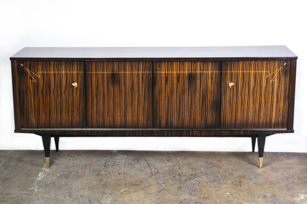BeautifulFrench Art Deco Buffet / Sideboard In Macassar Ebony And Sycamore Interior - Art Deco Antiques
 - 1