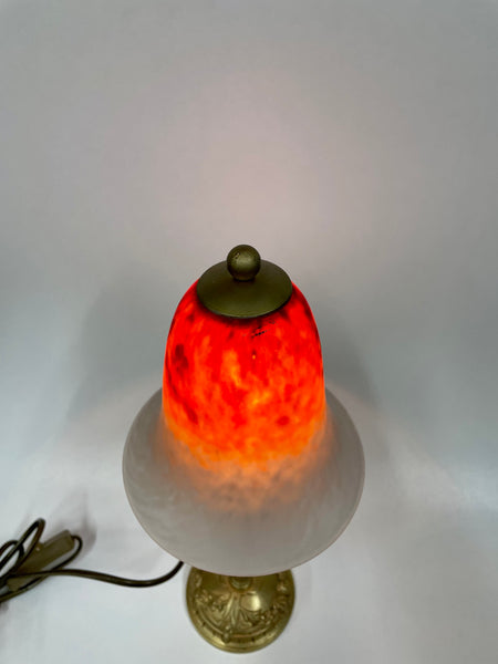 Wonderful 1920's French Art Deco Bronze Table Lamp Signed by Charles Schneider