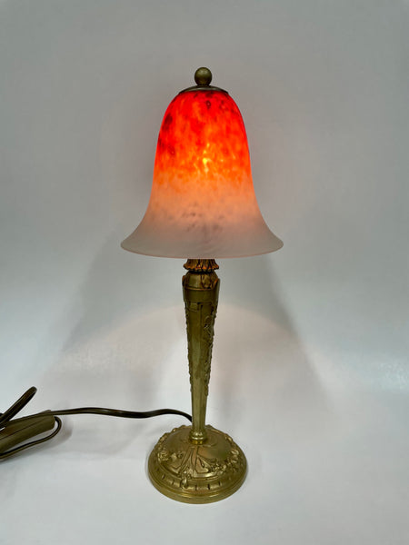 Wonderful 1920's French Art Deco Bronze Table Lamp Signed by Charles Schneider