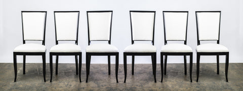 Impressive Set Of Six (6) Art Deco Dining Chairs - Art Deco Antiques
 - 1
