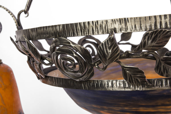 Beautiful Art Deco Chandelier By Degue - Art Deco Antiques
 - 5
