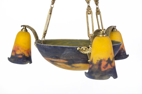 Exceptional 1920's Art Deco Chandelier by Muller Frères - Art Deco Antiques
 - 2