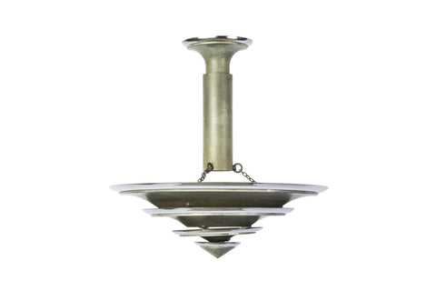 Classic Bauhaus Chrome Pendant - Art Deco Antiques
 - 1
