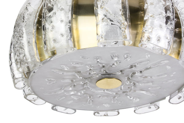 Stunning Mid-Century Modernist Glass Pendant / Chandelier By Doria - Art Deco Antiques
 - 3