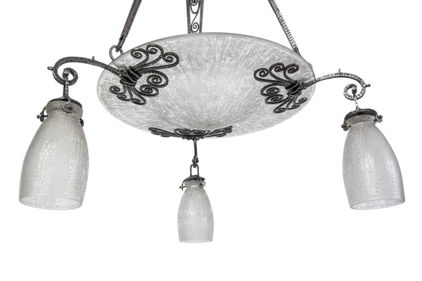Stunning Art Deco Chandelier By Daum-Nancy - Art Deco Antiques
 - 4