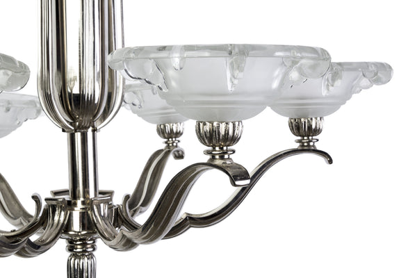 Exceptional French 1930's Art Deco Chandelier By Petitot - Art Deco Antiques
 - 3