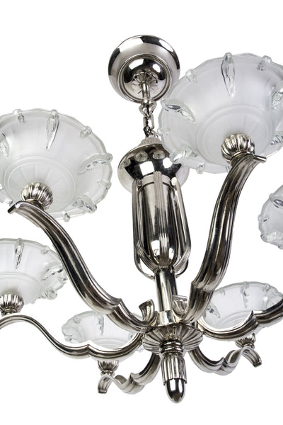Exceptional French 1930's Art Deco Chandelier By Petitot - Art Deco Antiques
 - 2