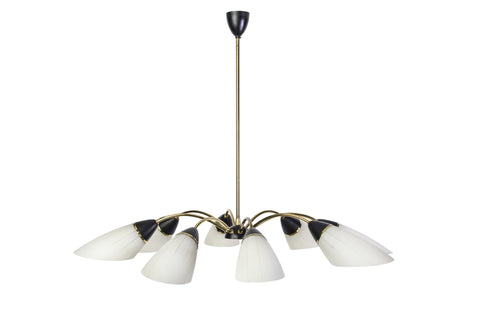 Beautiful 1950's German Mid-Century Modernist Chandelier - Art Deco Antiques
 - 1