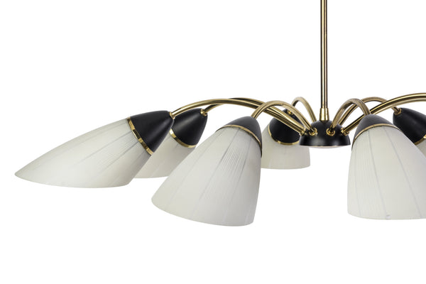 Beautiful 1950's German Mid-Century Modernist Chandelier - Art Deco Antiques
 - 3