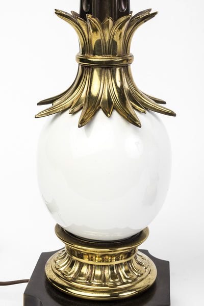 Luxe Pair Of Hollywood Regency Ostrich Egg Lamps By Stiffel