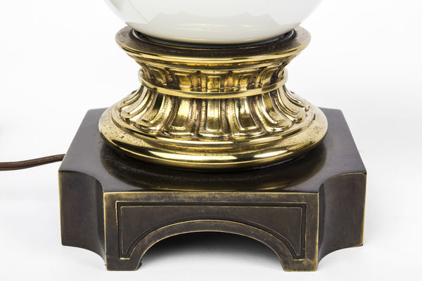 Luxe Pair Of Hollywood Regency Ostrich Egg Lamps By Stiffel