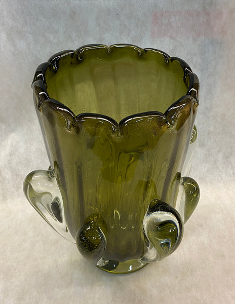 Pair Of Italian Murano Glass Vases