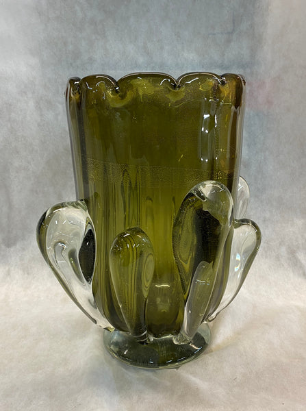 Pair Of Italian Murano Glass Vases