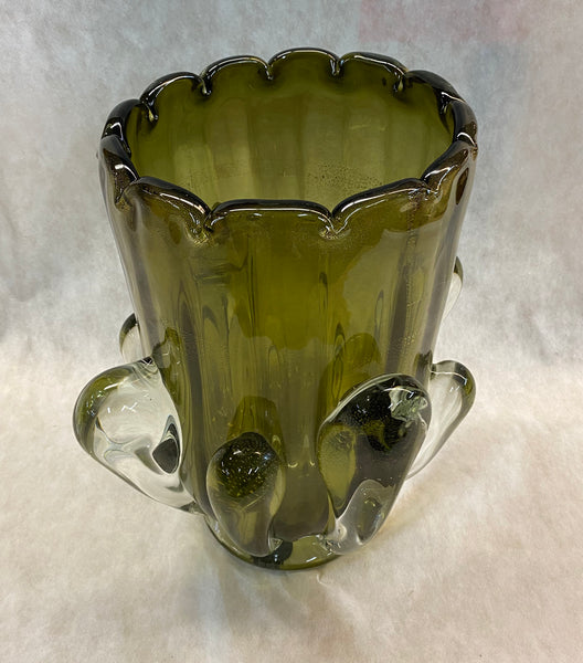 Pair Of Italian Murano Glass Vases
