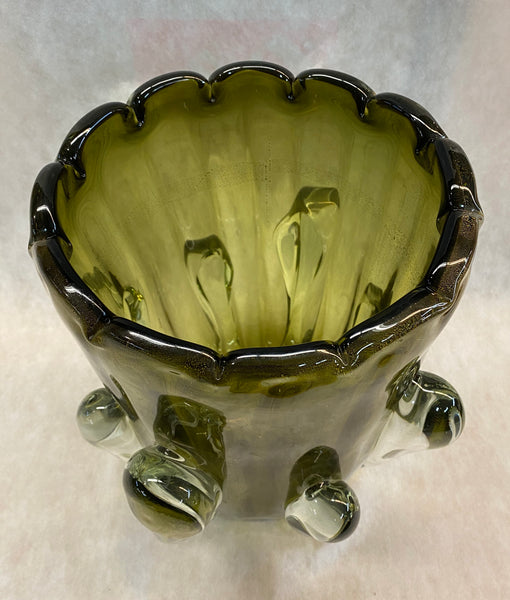 Pair Of Italian Murano Glass Vases