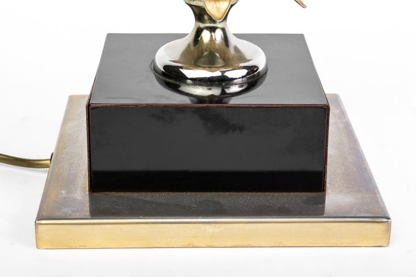 Stunning 1970's Travertine Ostrich Egg Table Lamp