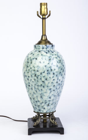 Mid-Century Modern Mosaic Porcelain Table Lamp