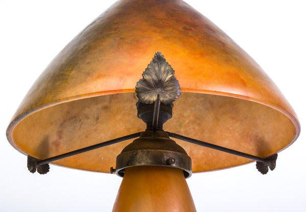 Gorgeous 1920's Art Deco Table Lamp By Schneider - Le Verre Francais