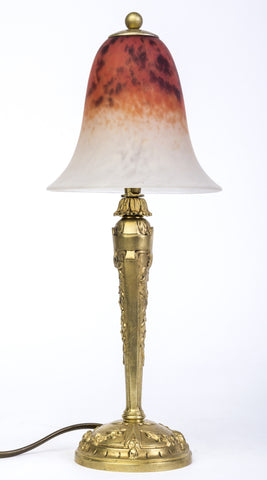 Wonderful 1920's French Art Deco Bronze Table Lamp Signed by Charles Schneider