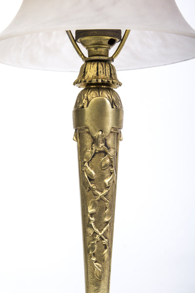 Wonderful 1920's French Art Deco Bronze Table Lamp Signed by Charles Schneider