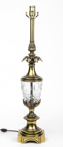 Luxe Hollywood Regency Brass And Cut Glass By Stiffel