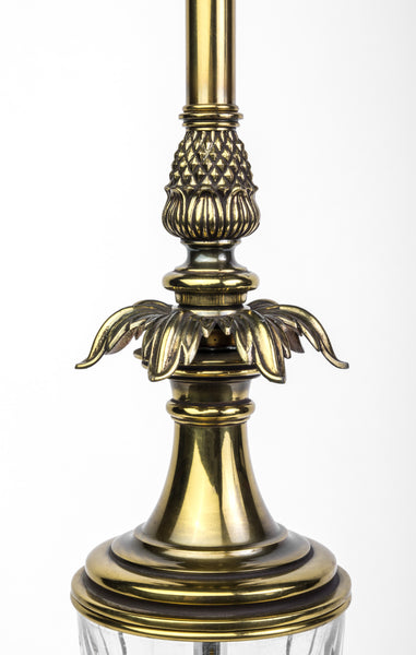 Luxe Hollywood Regency Brass And Cut Glass By Stiffel