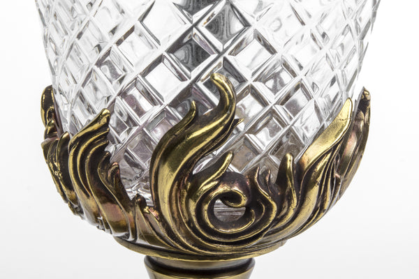 Luxe Hollywood Regency Brass And Cut Glass By Stiffel