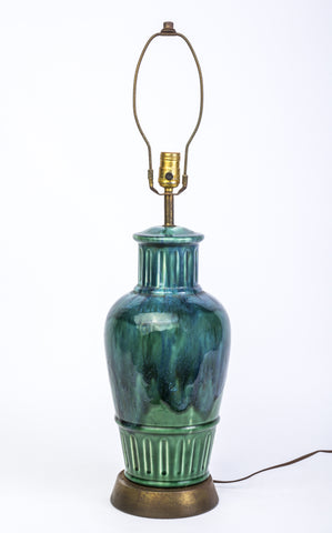 Mid-Century Modern Mosaic Porcelain Table Lamp