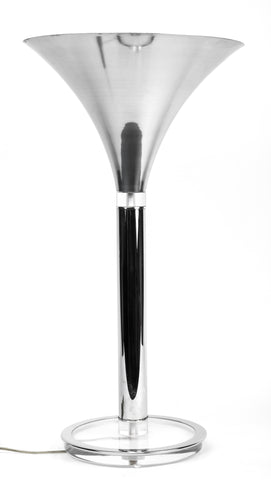 Beautiful 1970's Mid-Century Modernist Trumpet Table Lamp By Karl Springer