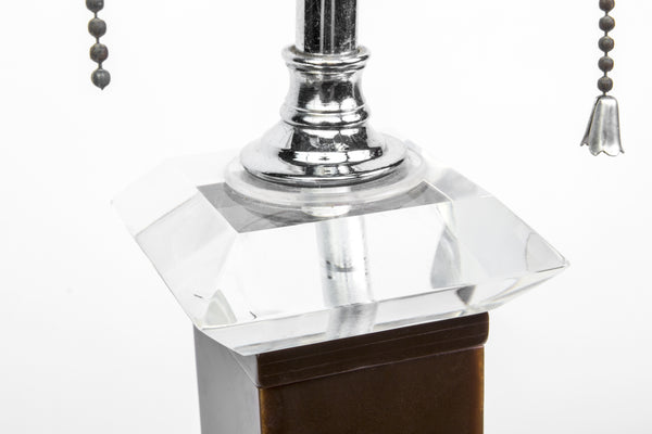 Beautiful 1970's Mid-Century Modernist Lucite Table Lamp In The Style Of Karl Springer