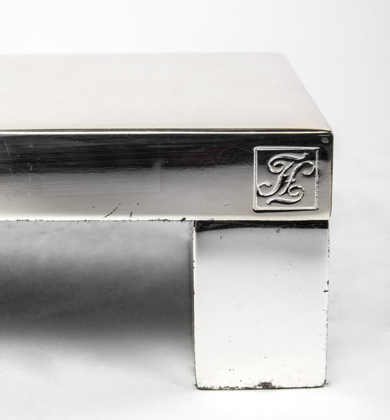 Silver Plated And Lacquered Candlestick In The Style Of Hagenauer