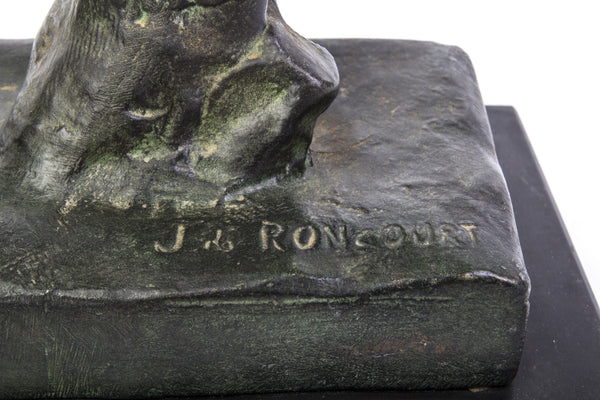 John RONCOURT - Statue ART DECO "human force" - Regulates bronze patina - Art Deco Antiques
 - 7