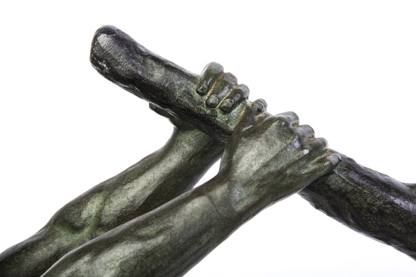 John RONCOURT - Statue ART DECO "human force" - Regulates bronze patina - Art Deco Antiques
 - 4