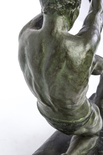 John RONCOURT - Statue ART DECO "human force" - Regulates bronze patina - Art Deco Antiques
 - 3
