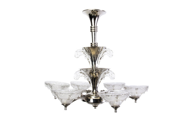 Impressive 1930's French Art Deco Chandelier Signed By Petitot - Art Deco Antiques
 - 1