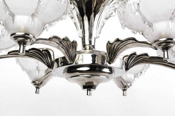 Impressive 1930's French Art Deco Chandelier Signed By Petitot - Art Deco Antiques
 - 4