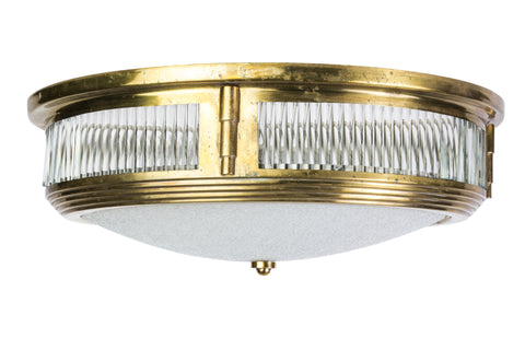 Beautiful 1940's Art Deco Flush Mount Attributed to Perzel - Art Deco Antiques
 - 1