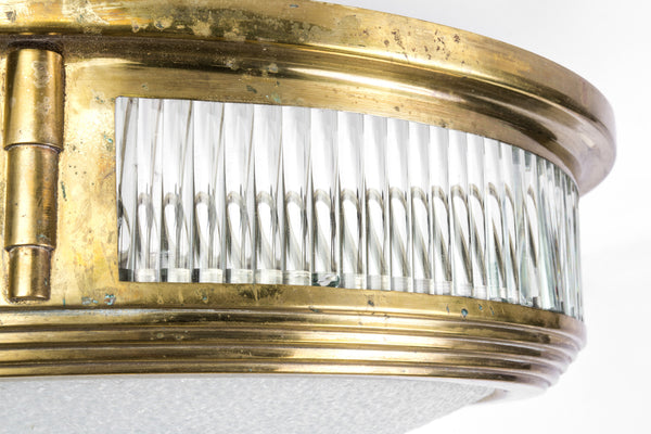 Beautiful 1940's Art Deco Flush Mount Attributed to Perzel - Art Deco Antiques
 - 2