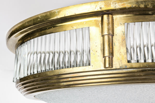 Beautiful 1940's Art Deco Flush Mount Attributed to Perzel - Art Deco Antiques
 - 3