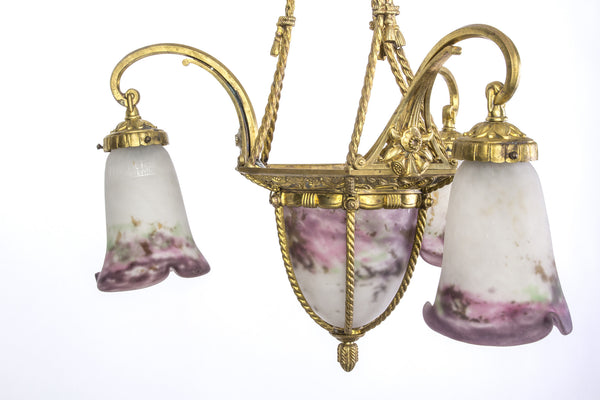 Sensational Early French Art Deco Chandelier By Muller Frères - Art Deco Antiques
 - 2