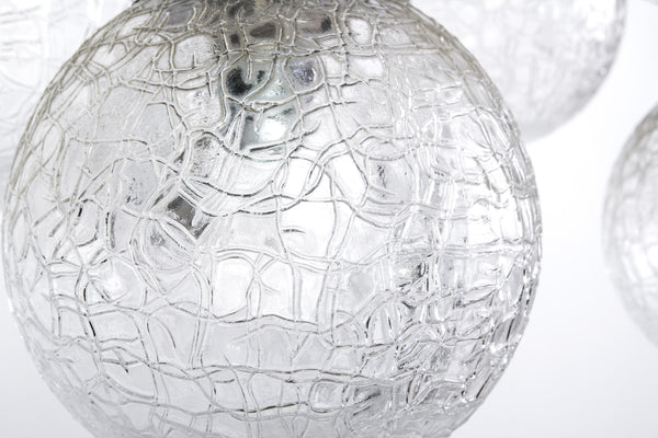 Stunning Mid-Century Modernist Glass Ball Pendant / Chandelier By Doria - Art Deco Antiques
 - 5