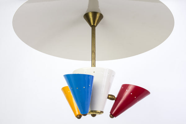 Chic 1950's Ceiling Lamp by Stilnovo Italy - Art Deco Antiques
 - 6