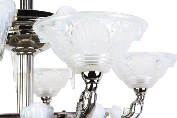 Grand French Art Deco Chandelier By Petitot - Art Deco Antiques
 - 4