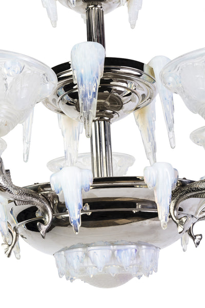 Grand French Art Deco Chandelier By Petitot - Art Deco Antiques
 - 2