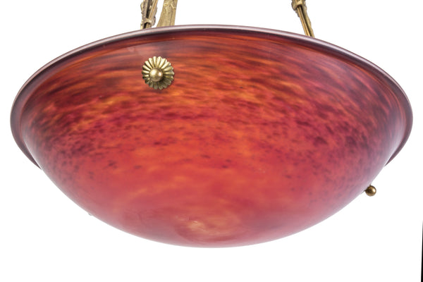 Exceptional 1920's French Art Deco Chandelier Signed By Charles Schneider - Art Deco Antiques
 - 5