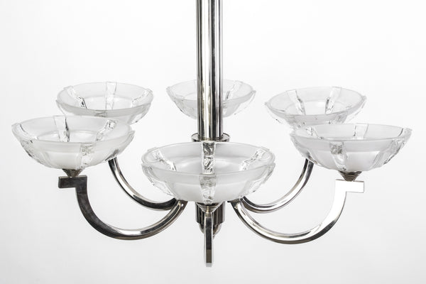 Chic French Art Deco Chandelier By Ernest Sabino - Art Deco Antiques
 - 2