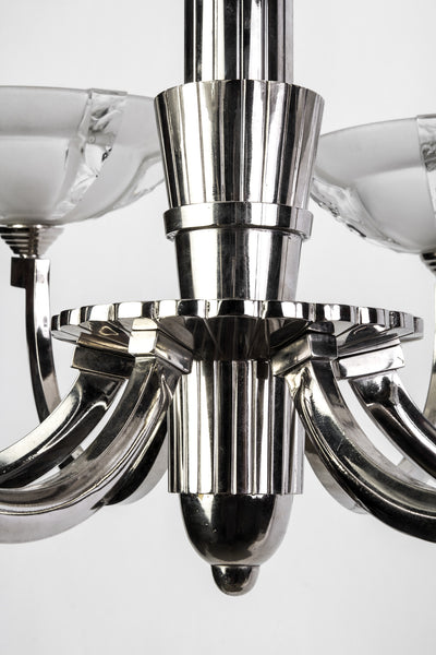 Chic French Art Deco Chandelier By Ernest Sabino - Art Deco Antiques
 - 5