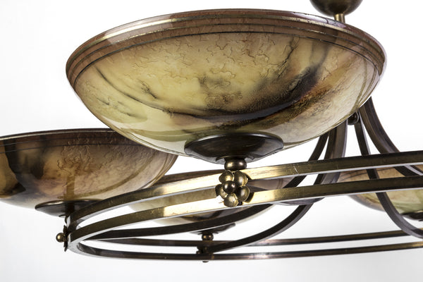 Unique Geman Art Deco Chandelier By Ikora - Art Deco Antiques
 - 3