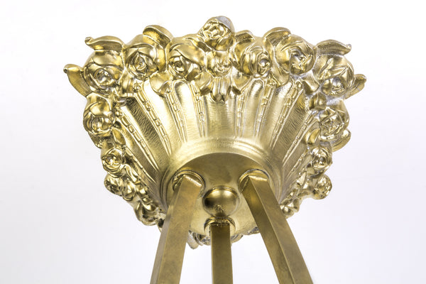 Luxe French Art Deco Chandelier By Degue - Art Deco Antiques
 - 5
